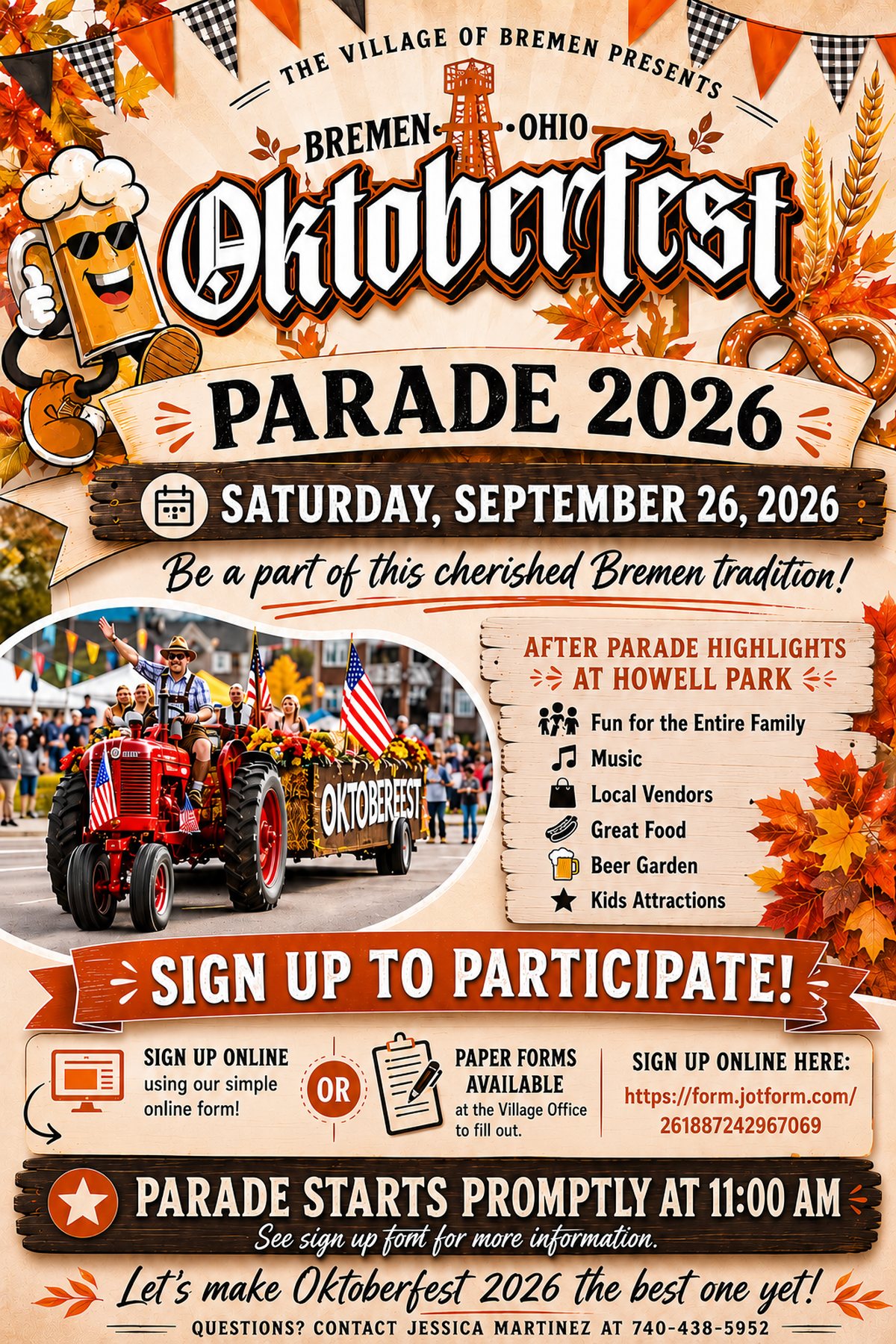 Oktoberfest Parade 2026 flier